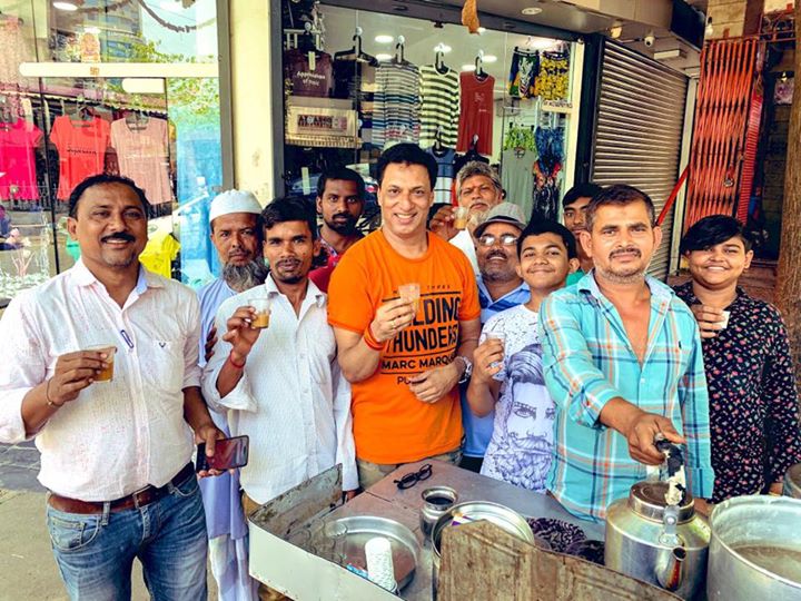 ‘A cup of tea is cup of peace’☕️ in #localArea #Mumbai...